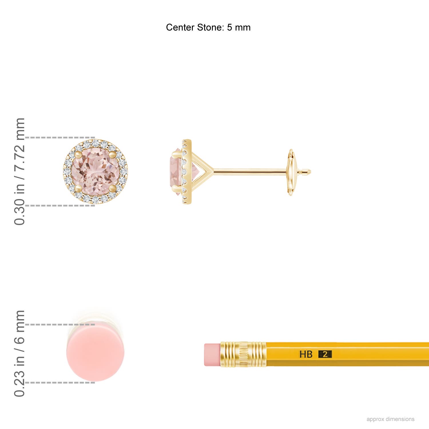 AAA - Morganite / 0.96 CT / 14 KT Yellow Gold