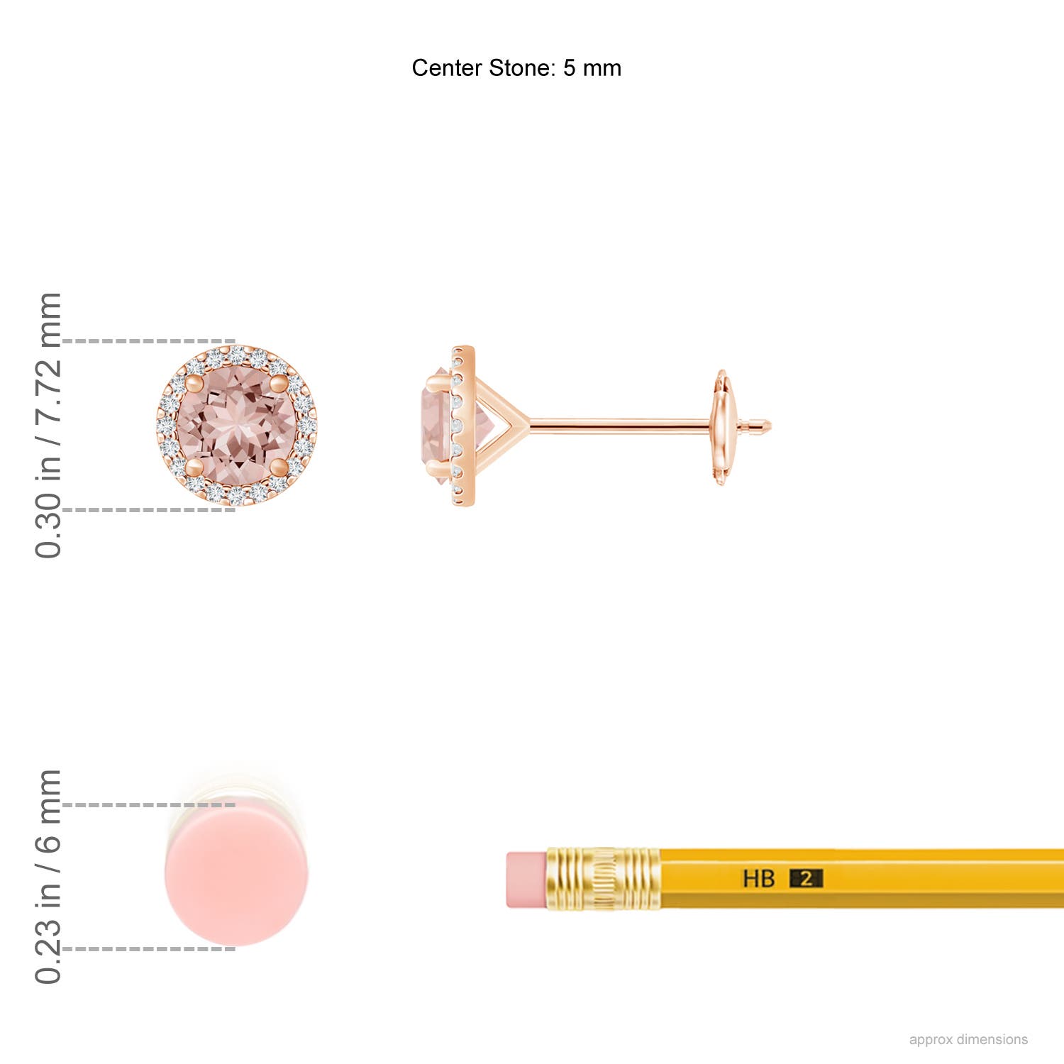 AAAA - Morganite / 0.96 CT / 14 KT Rose Gold