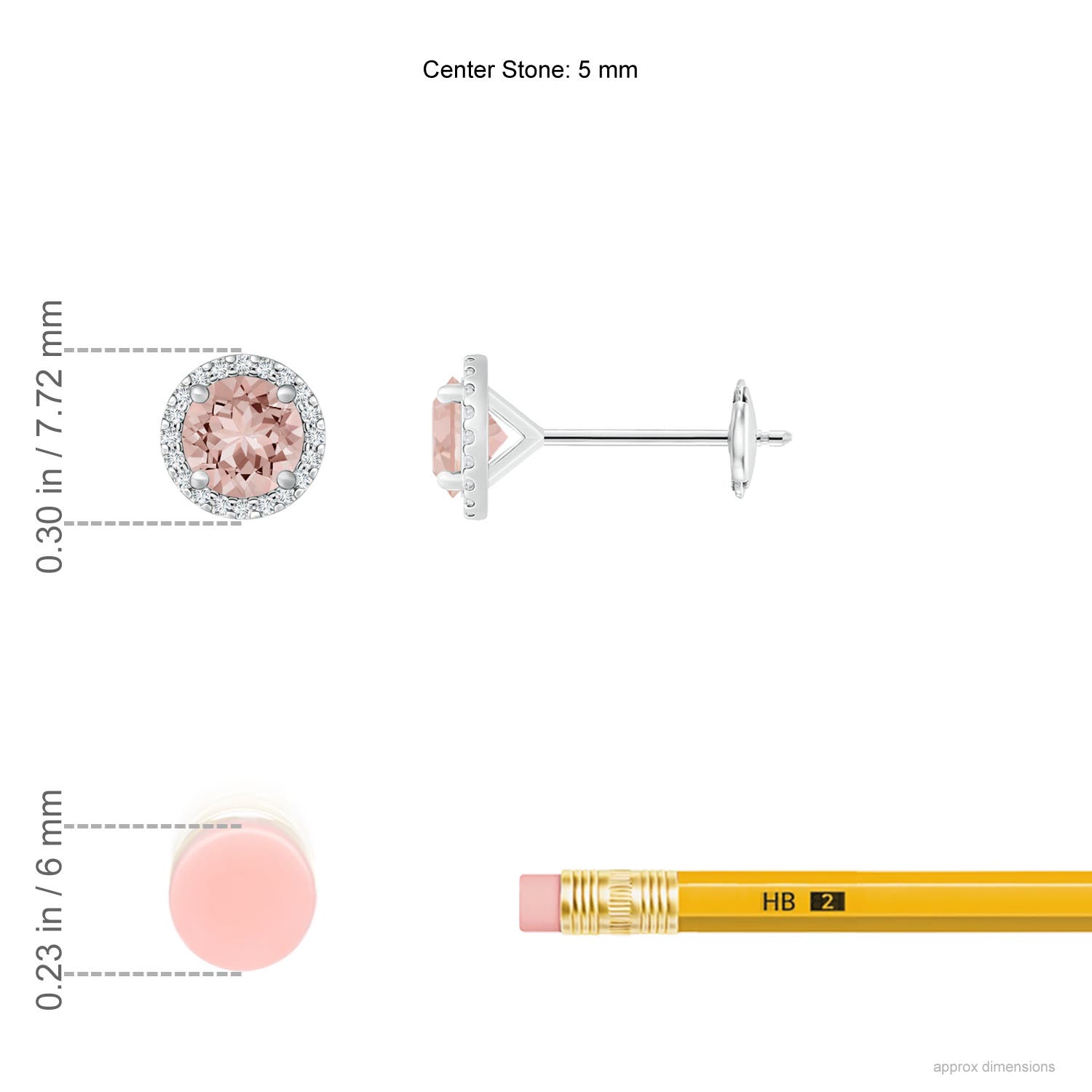 AAAA - Morganite / 0.96 CT / 14 KT White Gold