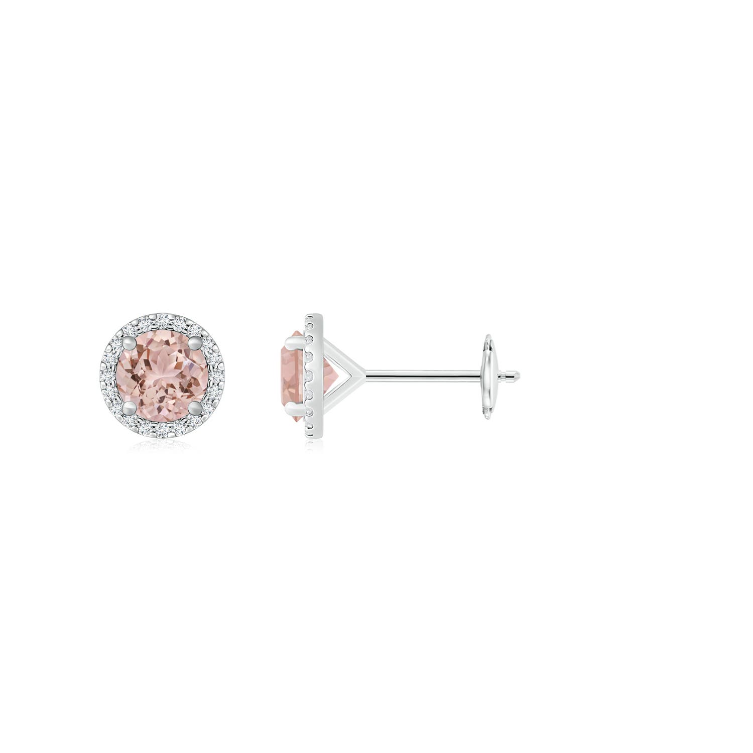 AAA - Morganite / 1.64 CT / 14 KT White Gold