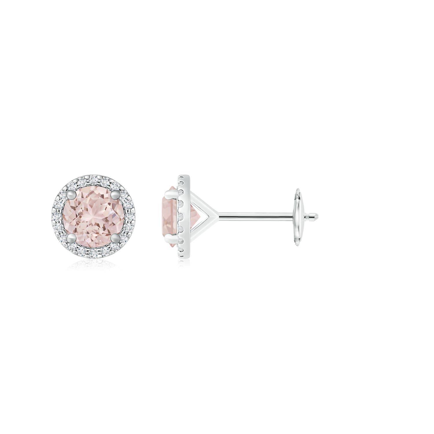 A - Morganite / 2.6 CT / 14 KT White Gold