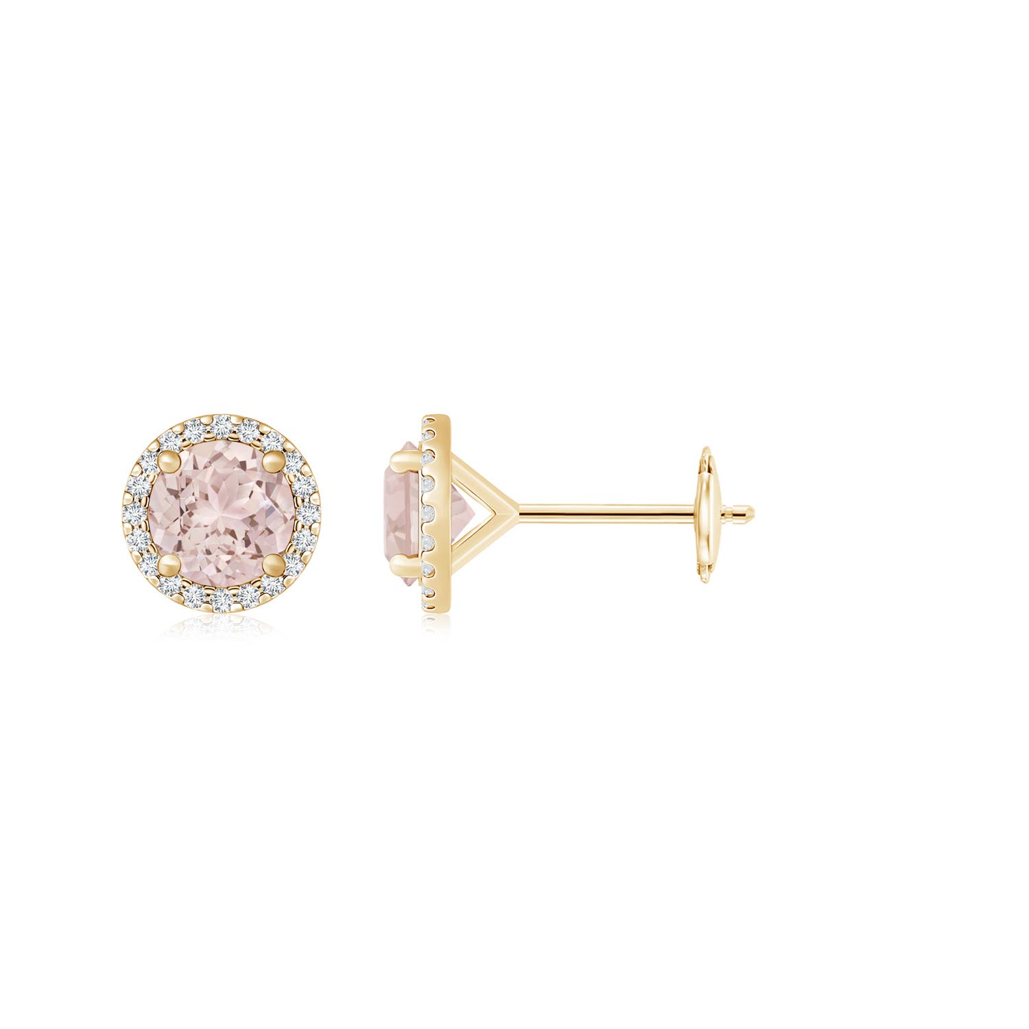 A - Morganite / 2.6 CT / 14 KT Yellow Gold