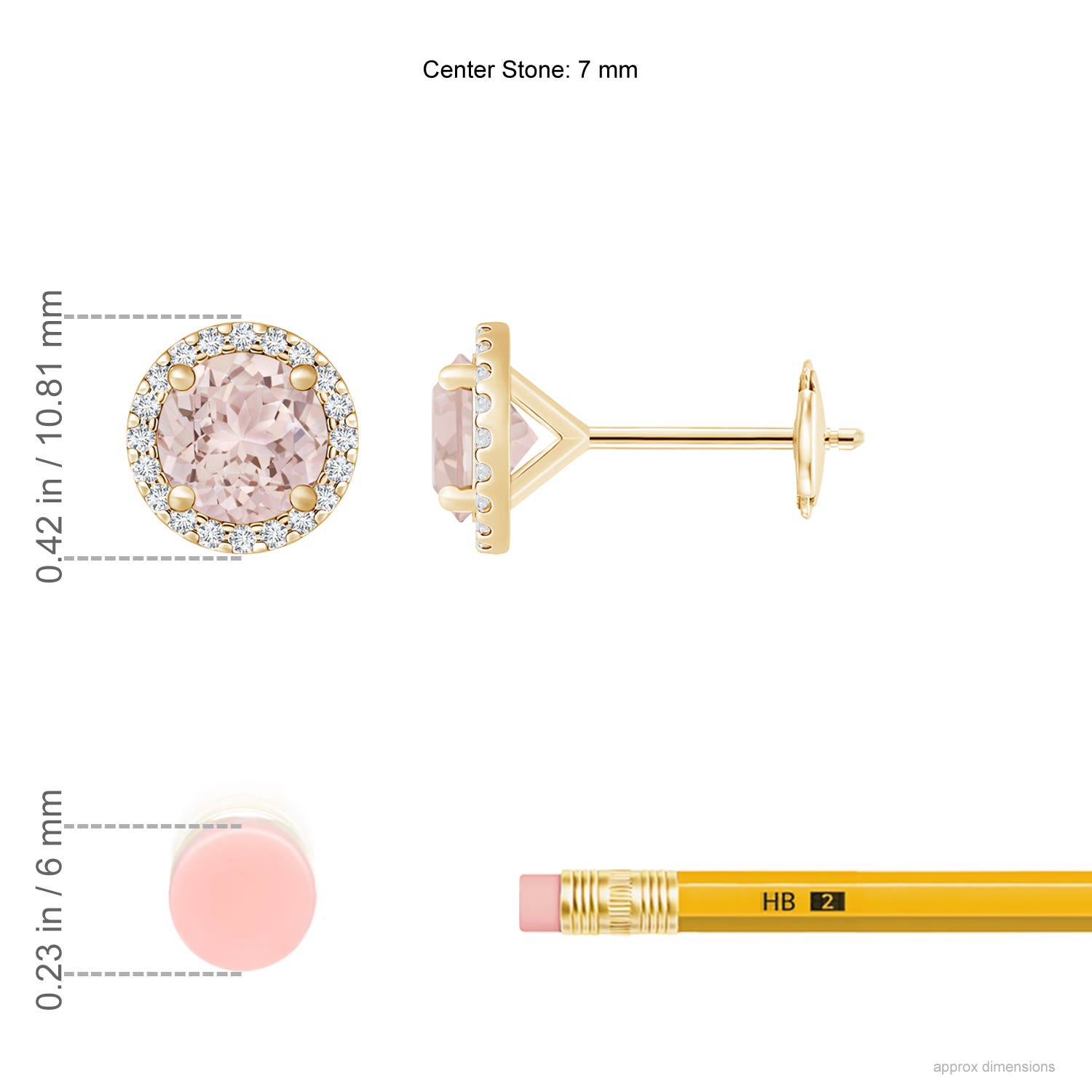 A - Morganite / 2.6 CT / 14 KT Yellow Gold