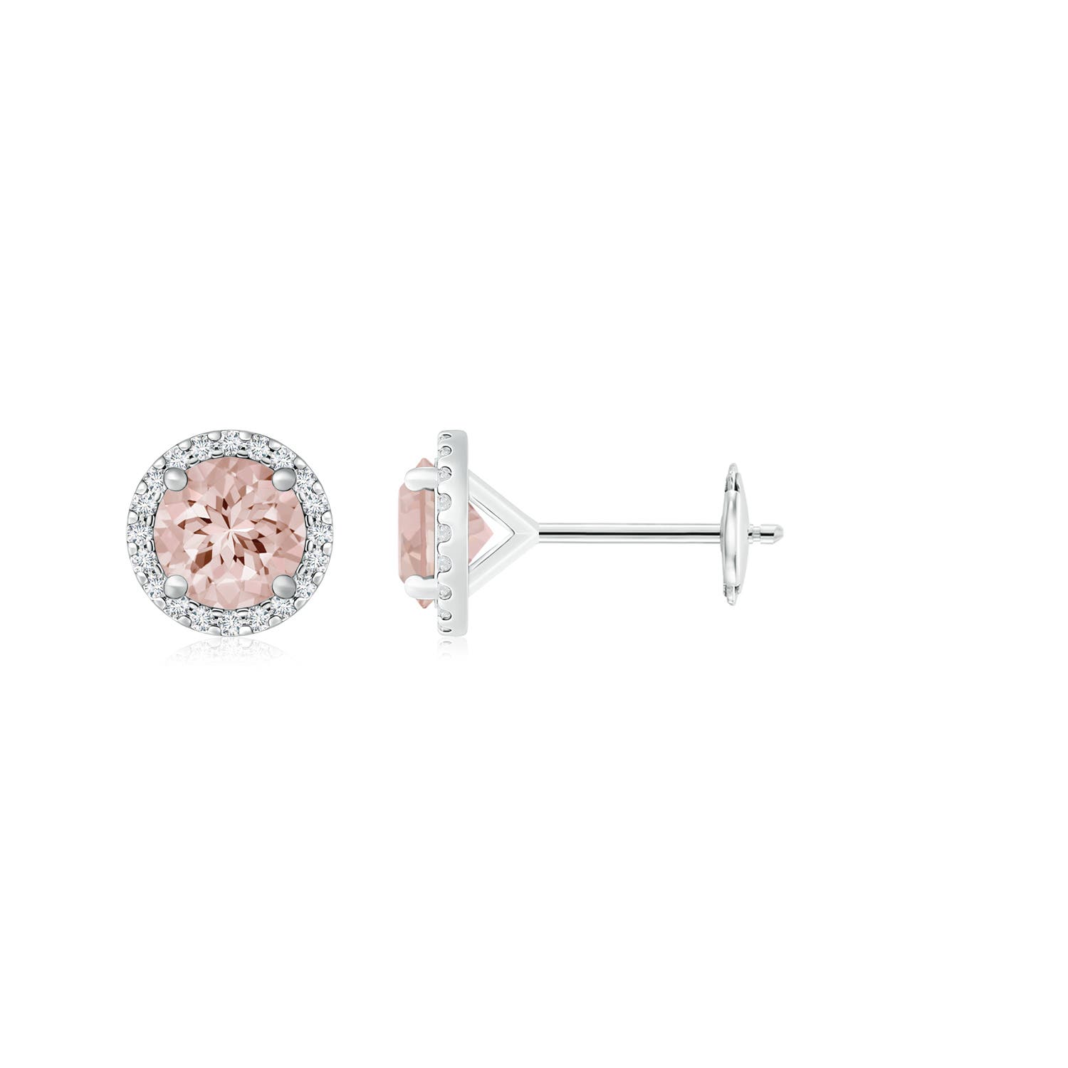 AA - Morganite / 2.6 CT / 14 KT White Gold