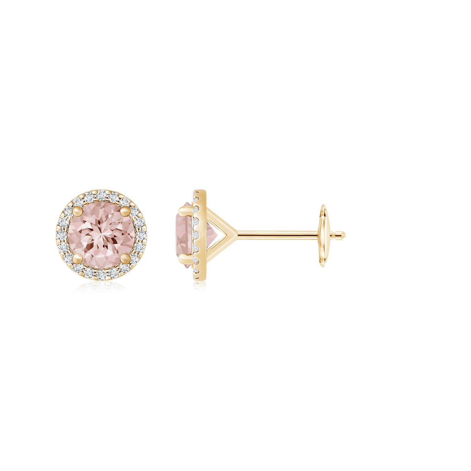 AA - Morganite / 2.6 CT / 14 KT Yellow Gold