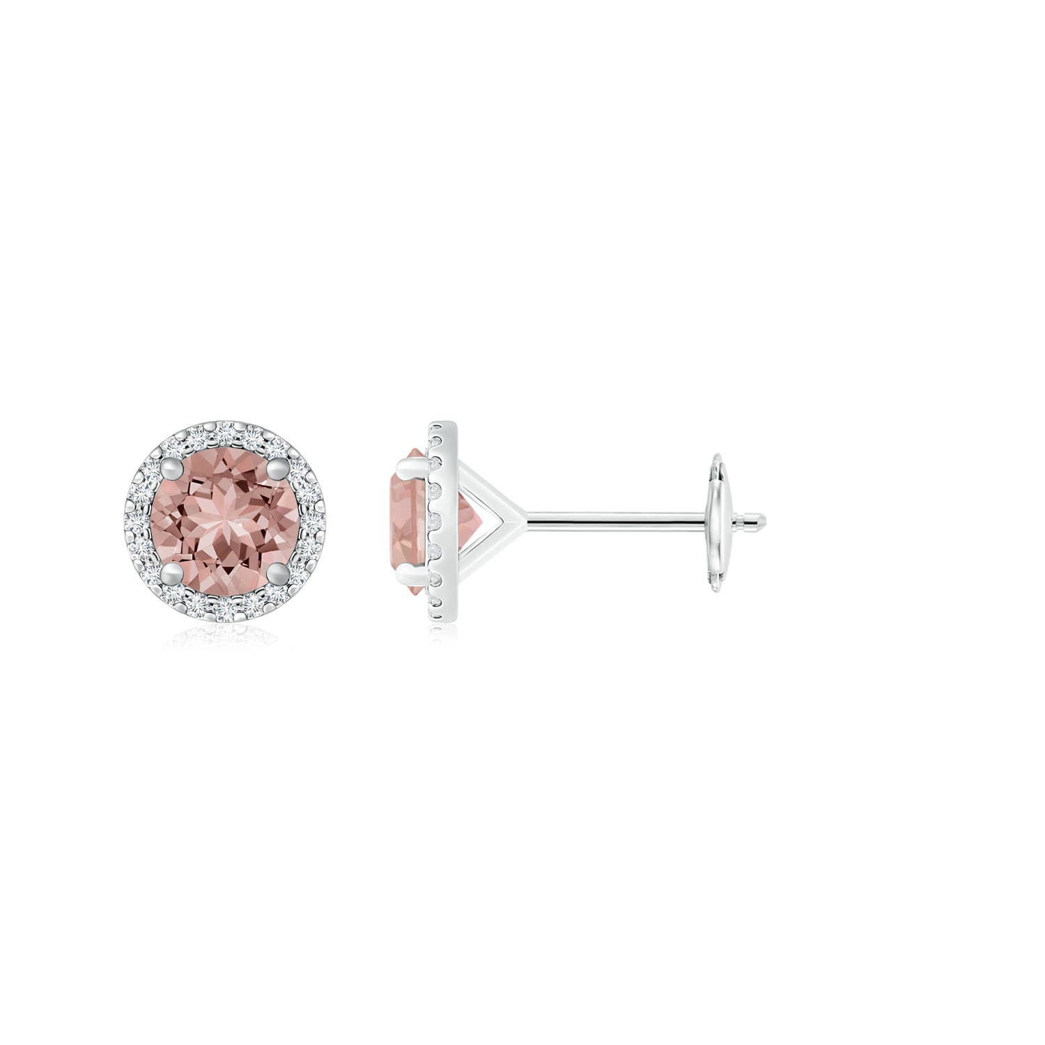 AAAA - Morganite / 2.6 CT / 14 KT White Gold