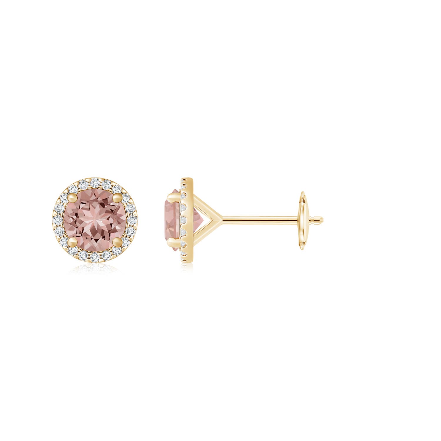 AAAA - Morganite / 2.6 CT / 14 KT Yellow Gold