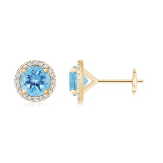 Round A Swiss Blue Topaz