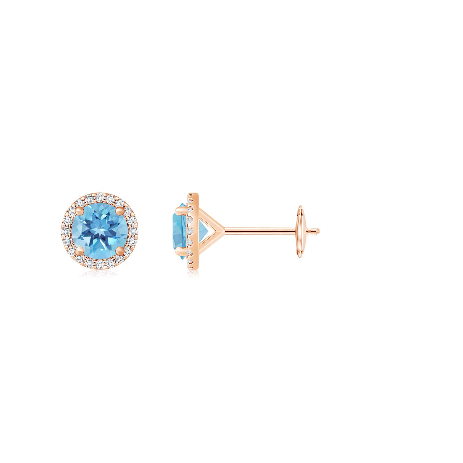 A - Swiss Blue Topaz / 2.14 CT / 14 KT Rose Gold