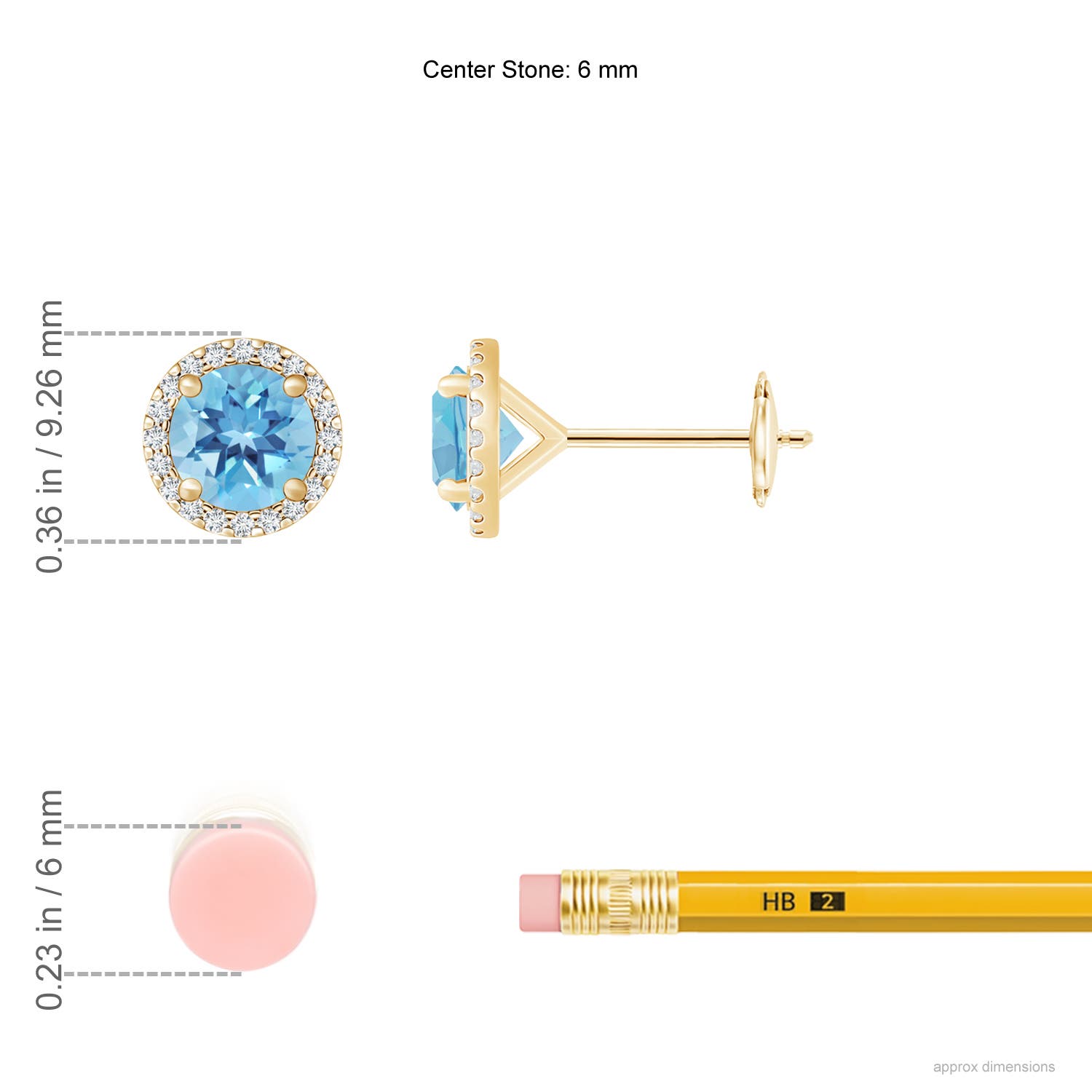 A - Swiss Blue Topaz / 2.14 CT / 14 KT Yellow Gold