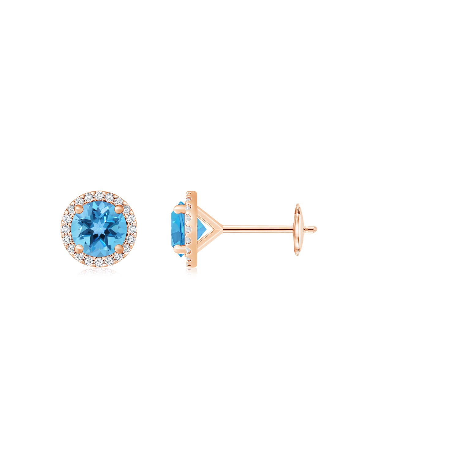 AA - Swiss Blue Topaz / 2.14 CT / 14 KT Rose Gold