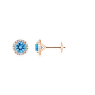 Round AA Swiss Blue Topaz