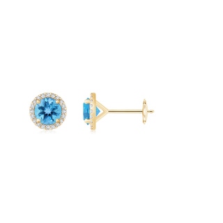 Round AA Swiss Blue Topaz
