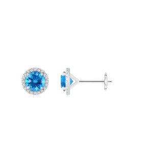 Round AAAA Swiss Blue Topaz