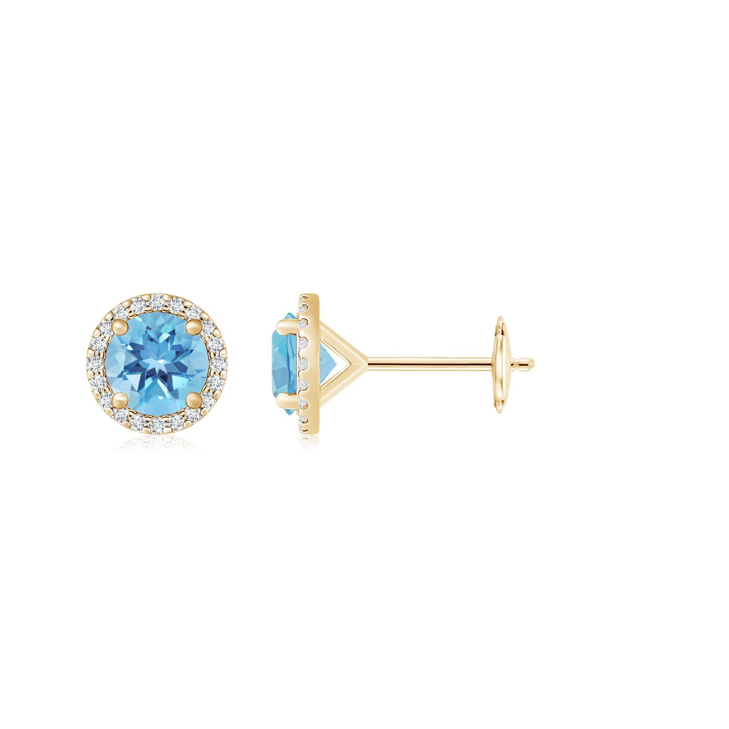 A - Swiss Blue Topaz / 3.5 CT / 14 KT Yellow Gold