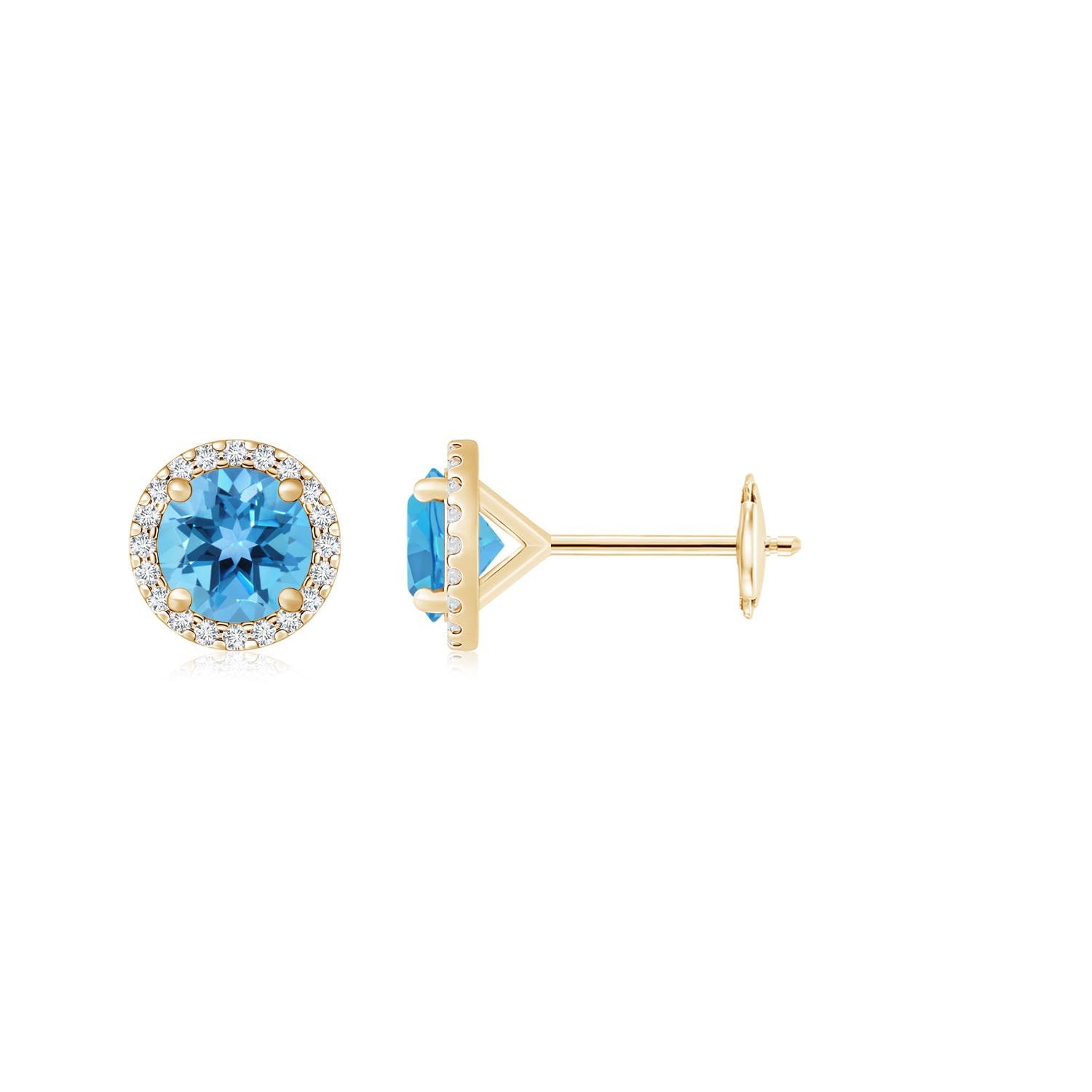 AA - Swiss Blue Topaz / 3.5 CT / 14 KT Yellow Gold