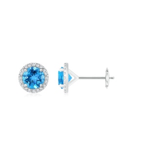 Round AAA Swiss Blue Topaz