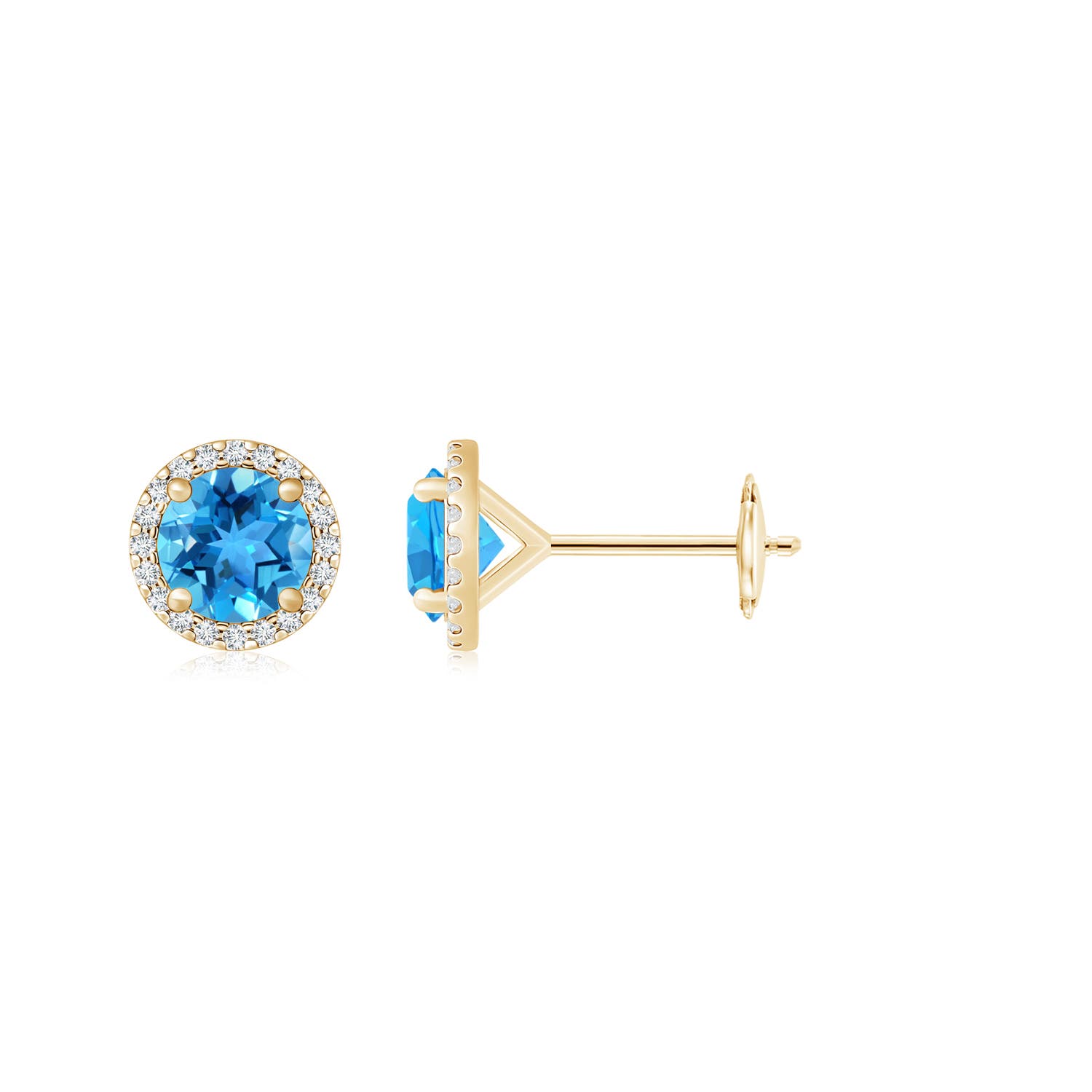 AAA - Swiss Blue Topaz / 3.5 CT / 14 KT Yellow Gold