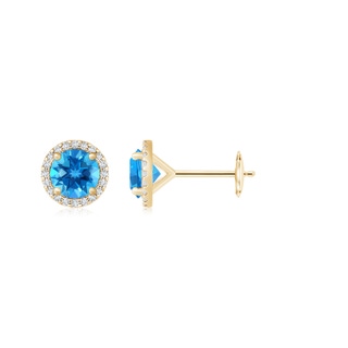 Round AAAA Swiss Blue Topaz
