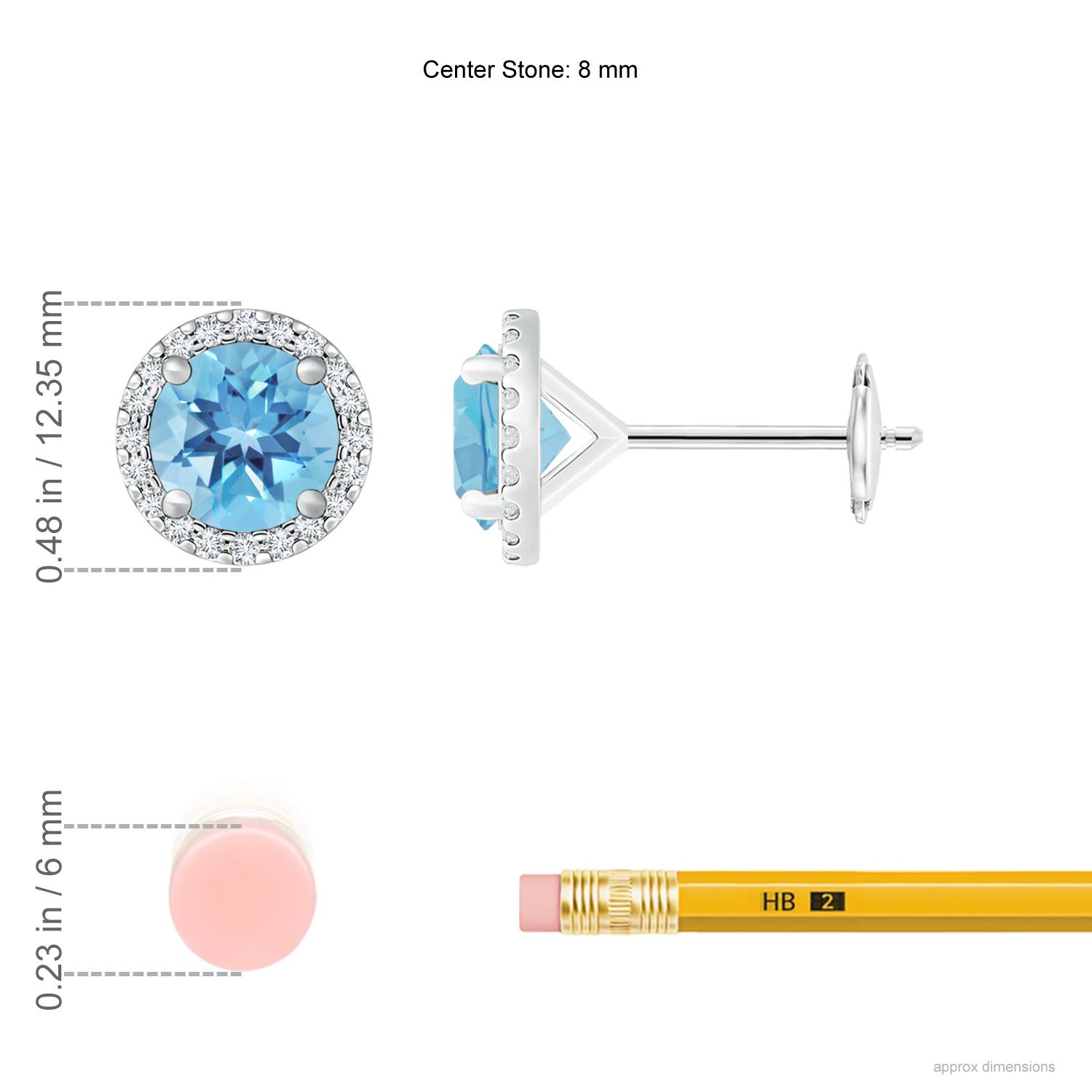 A - Swiss Blue Topaz / 5.26 CT / 14 KT White Gold