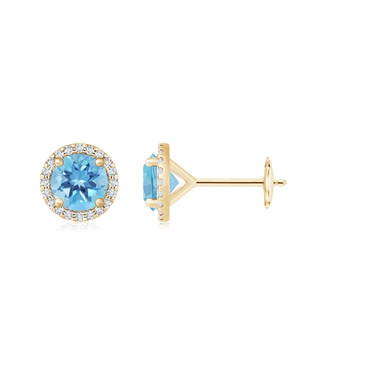 A - Swiss Blue Topaz / 5.26 CT / 14 KT Yellow Gold