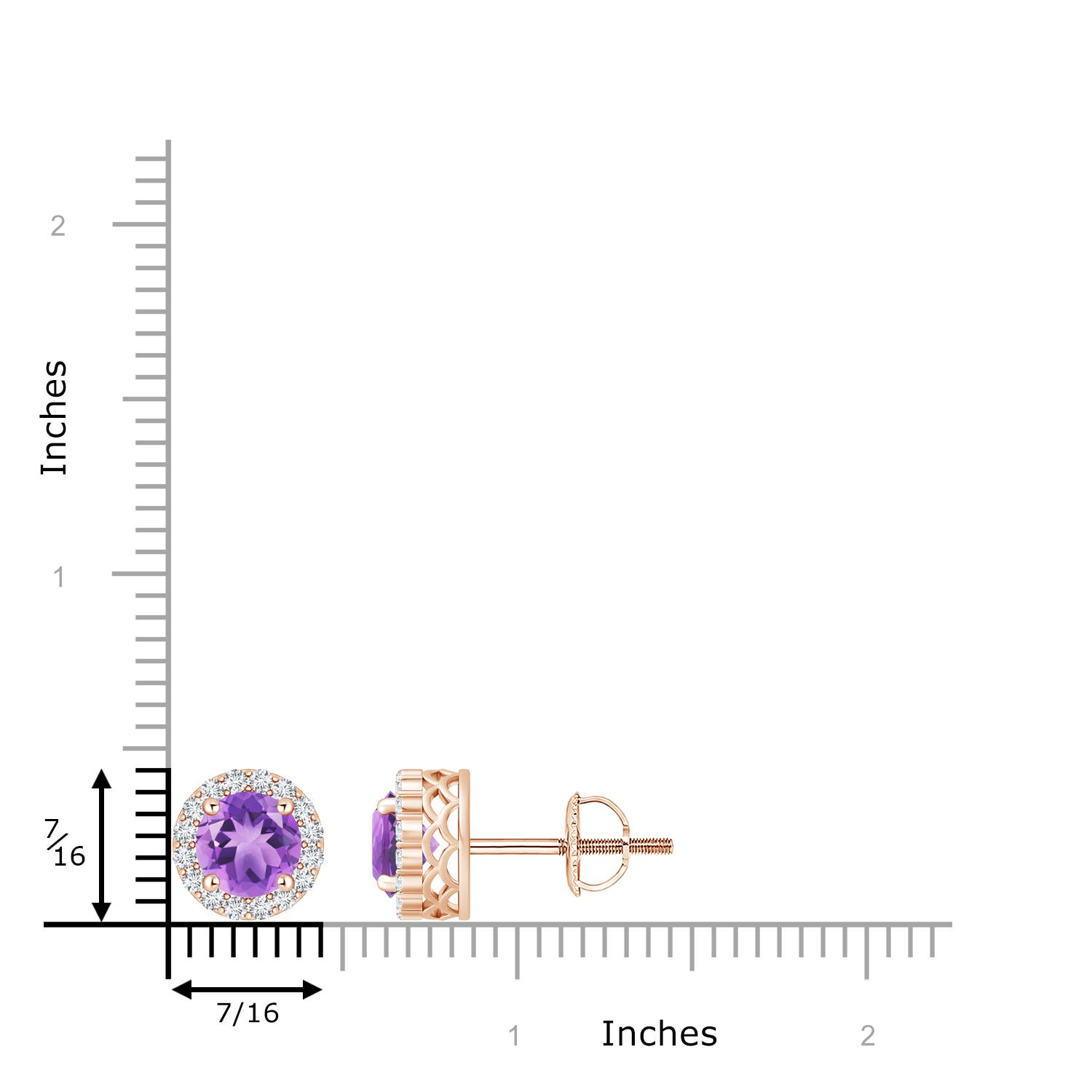 A - Amethyst / 2.68 CT / 14 KT Rose Gold