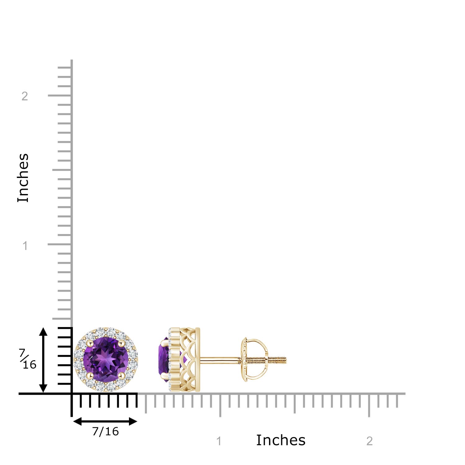 AAAA - Amethyst / 2.68 CT / 14 KT Yellow Gold