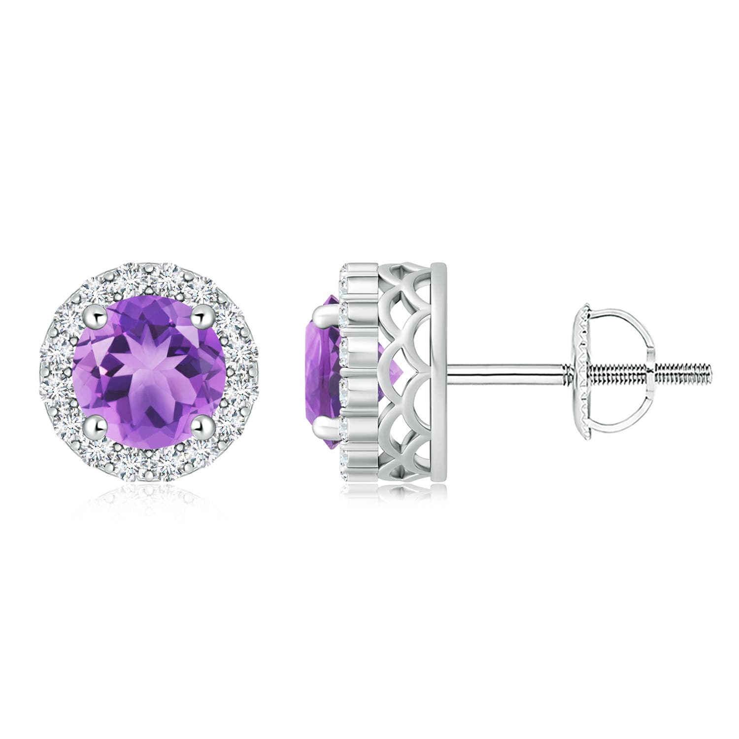 A - Amethyst / 3.98 CT / 14 KT White Gold