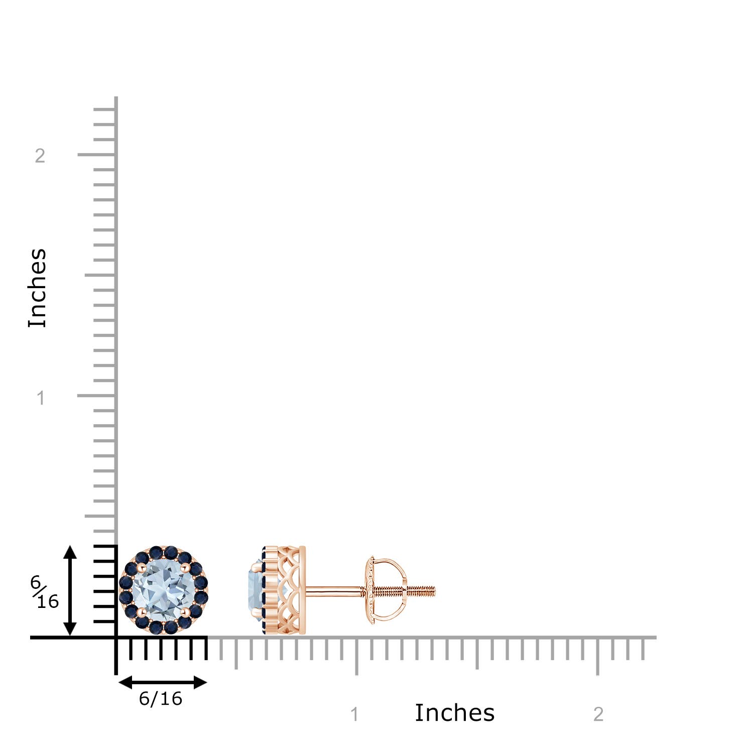 A - Aquamarine / 1.66 CT / 14 KT Rose Gold