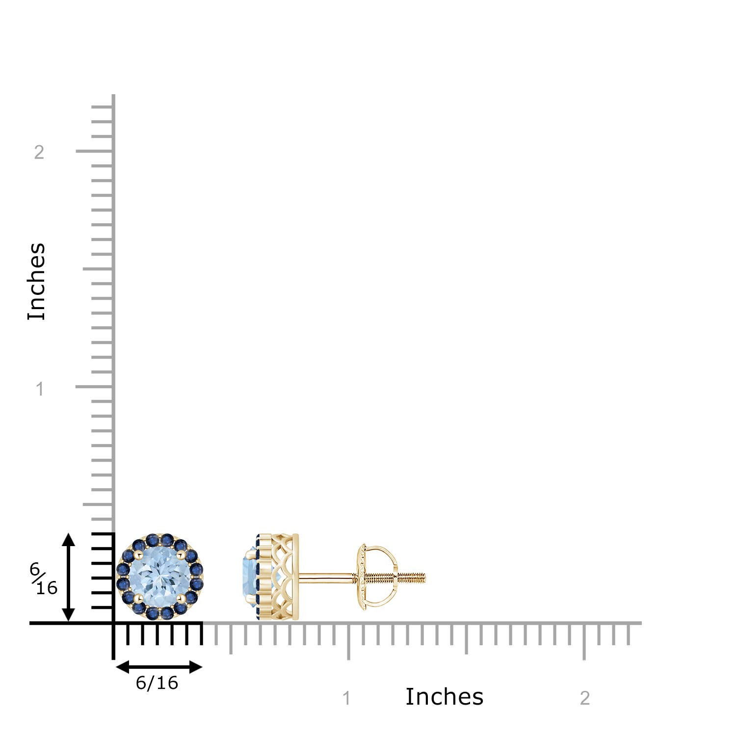 AA - Aquamarine / 1.66 CT / 14 KT Yellow Gold