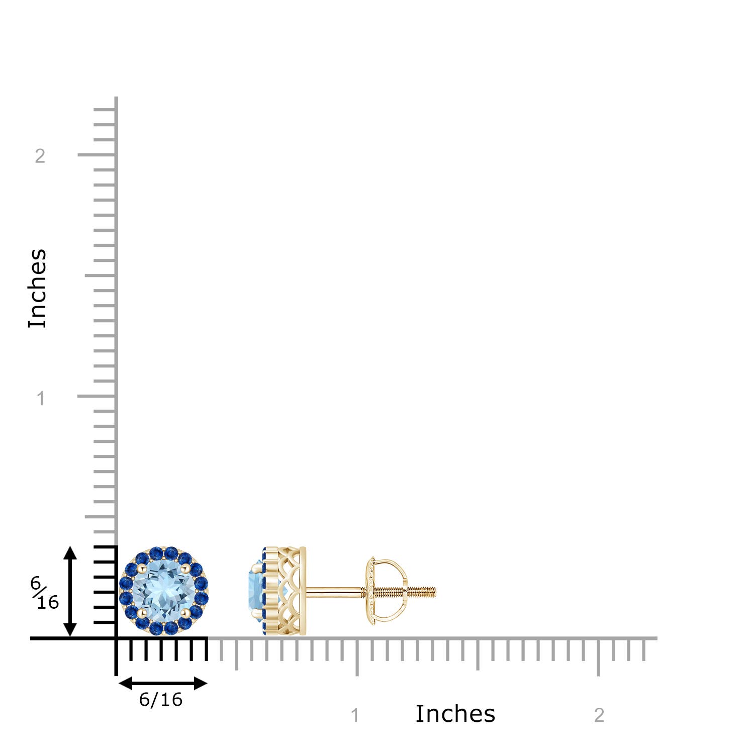 AAA - Aquamarine / 1.66 CT / 14 KT Yellow Gold