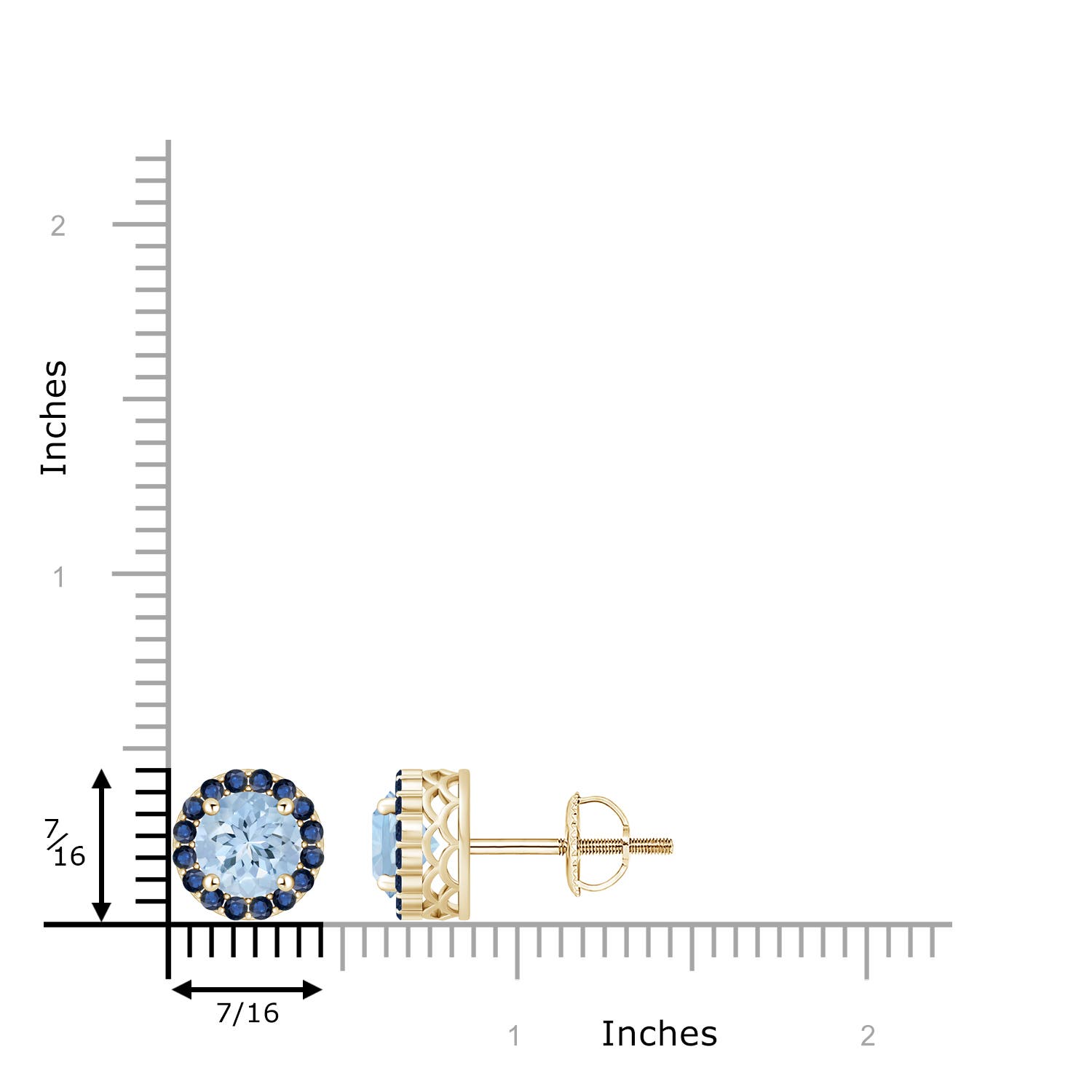 AA - Aquamarine / 2.69 CT / 14 KT Yellow Gold