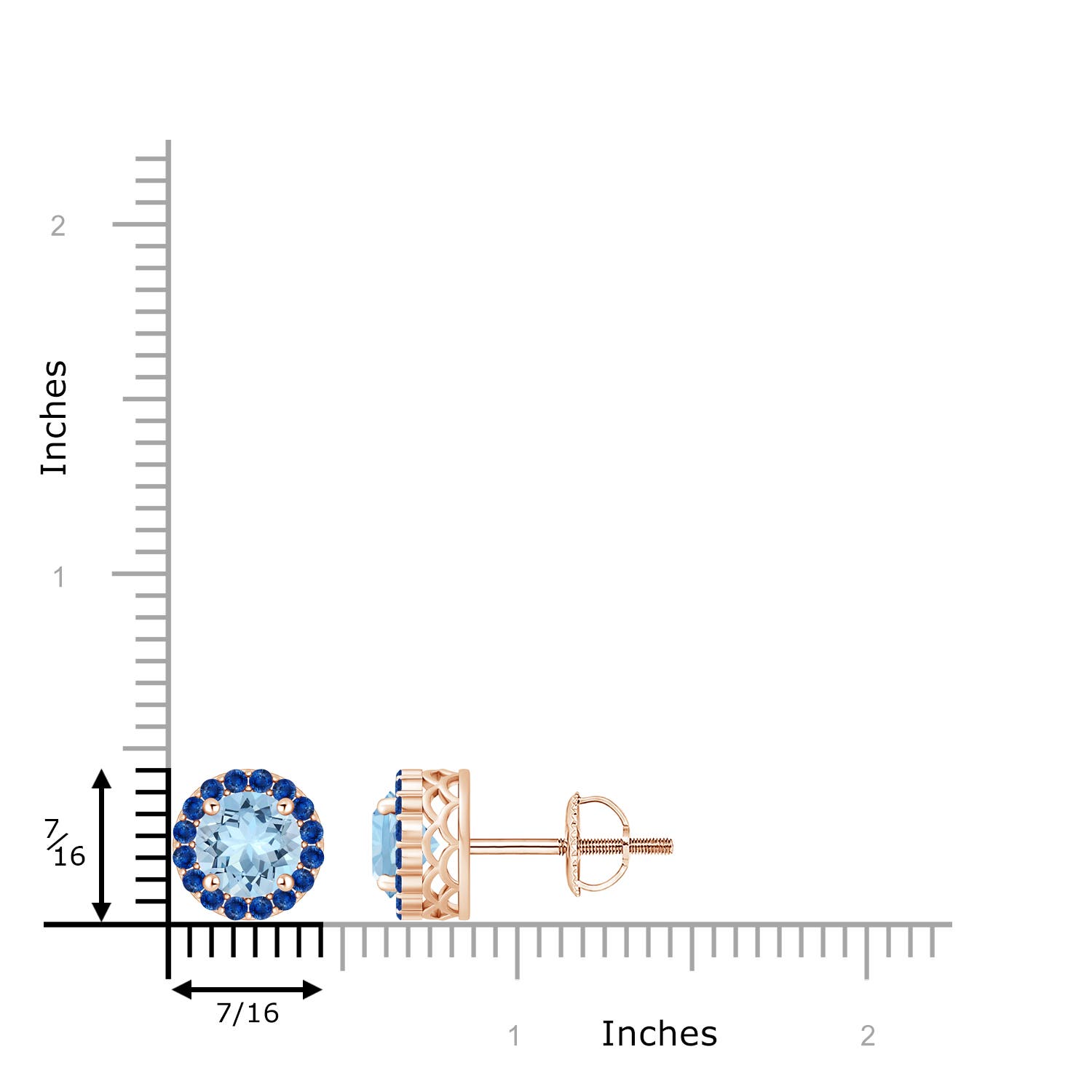 AAA - Aquamarine / 2.69 CT / 14 KT Rose Gold