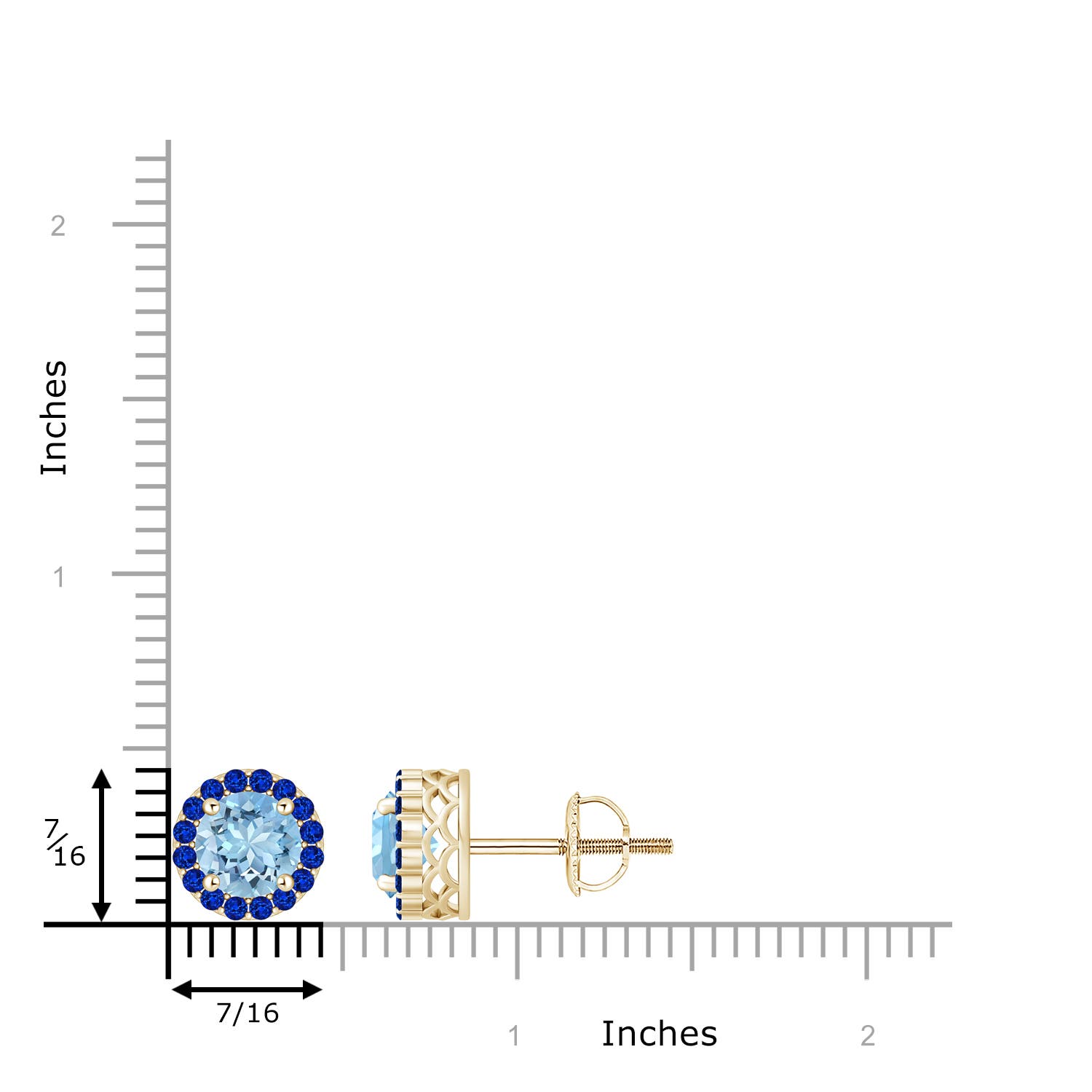 AAAA - Aquamarine / 2.69 CT / 14 KT Yellow Gold