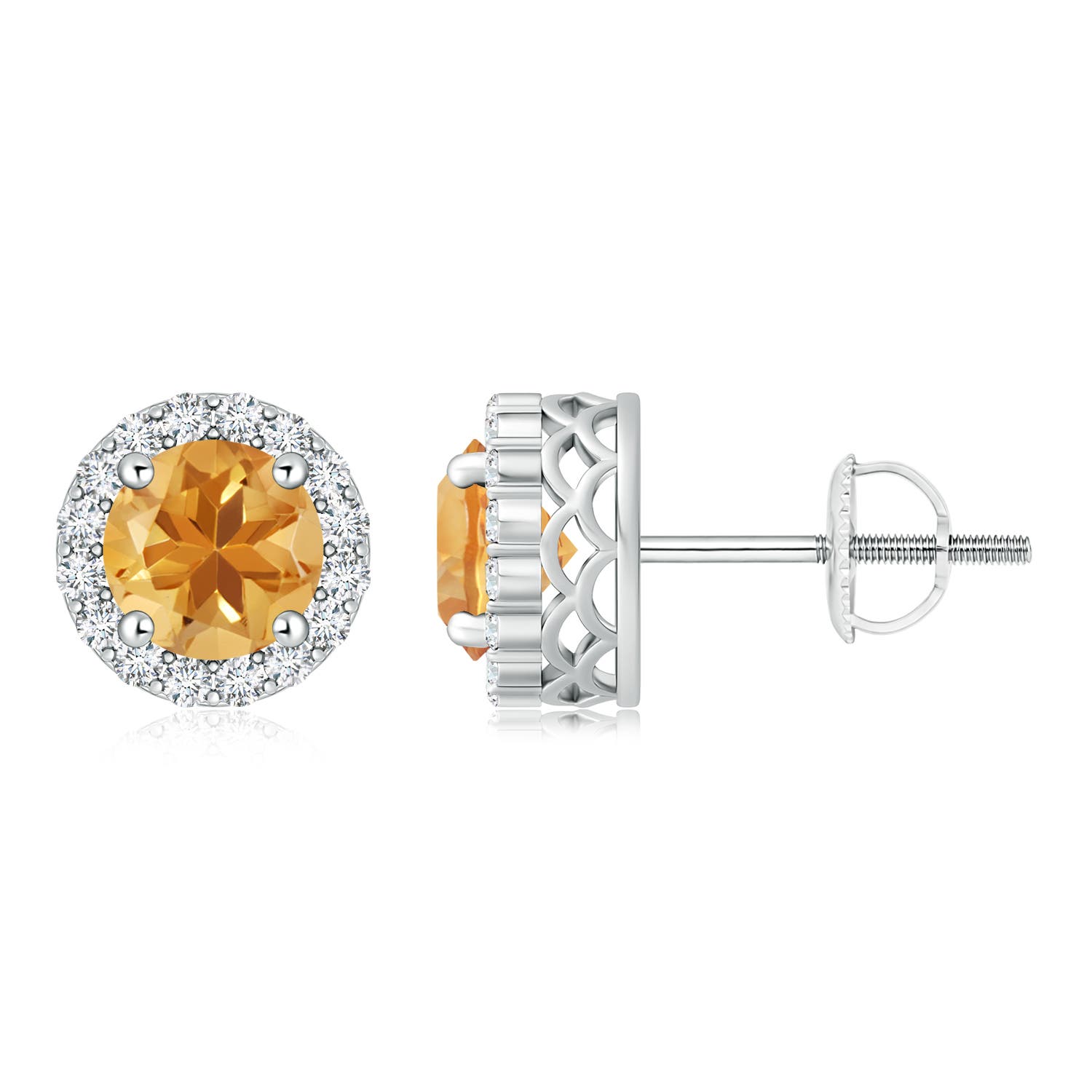 A - Citrine / 1.66 CT / 14 KT White Gold