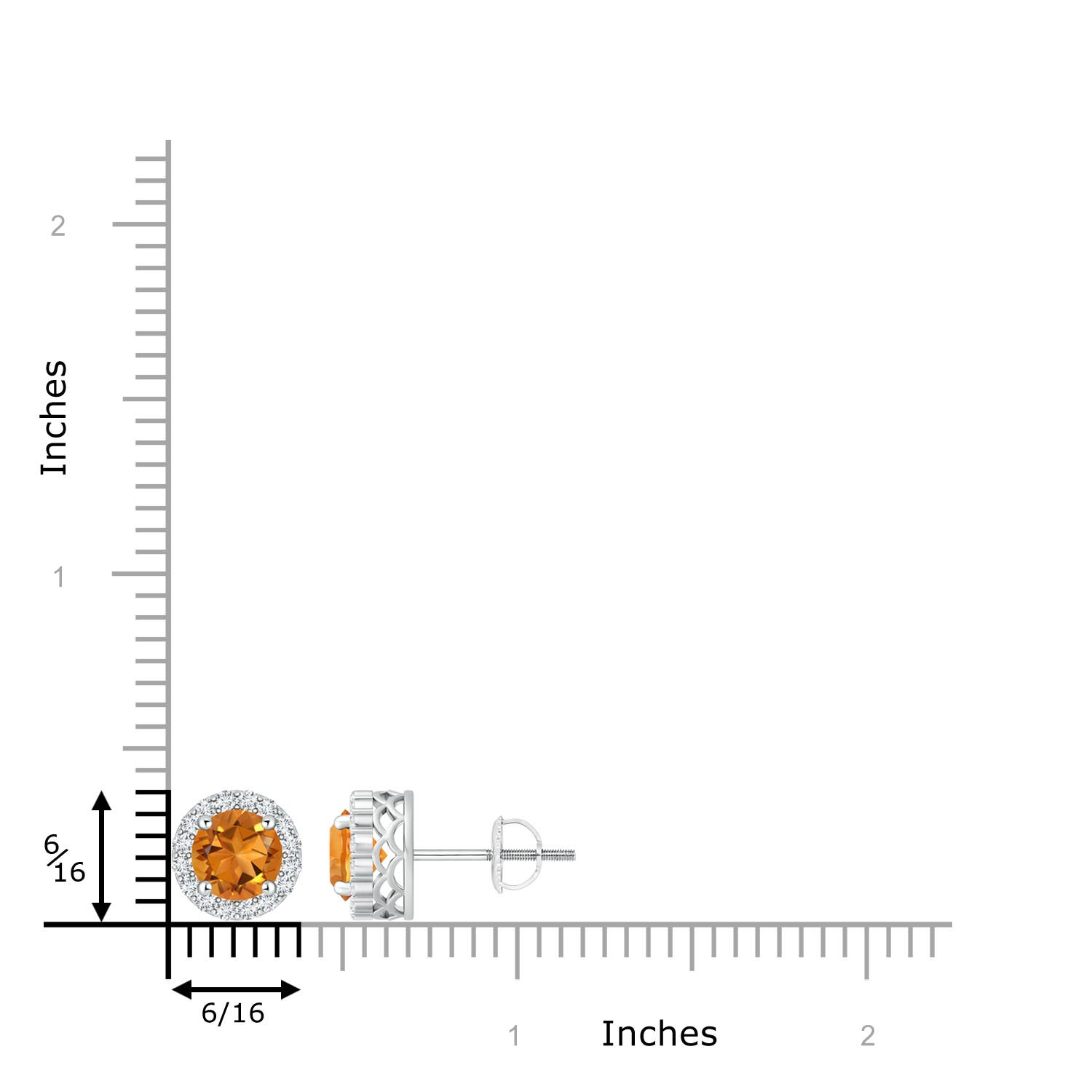 AAA - Citrine / 1.66 CT / 14 KT White Gold