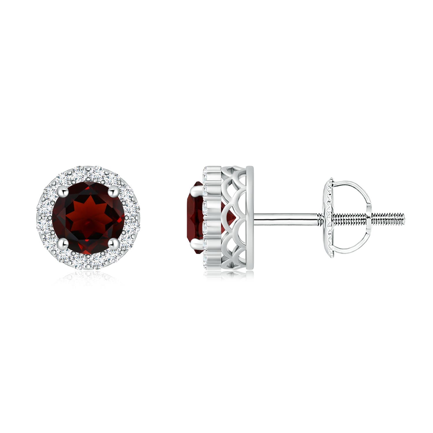 AA - Garnet / 2.26 CT / 14 KT White Gold