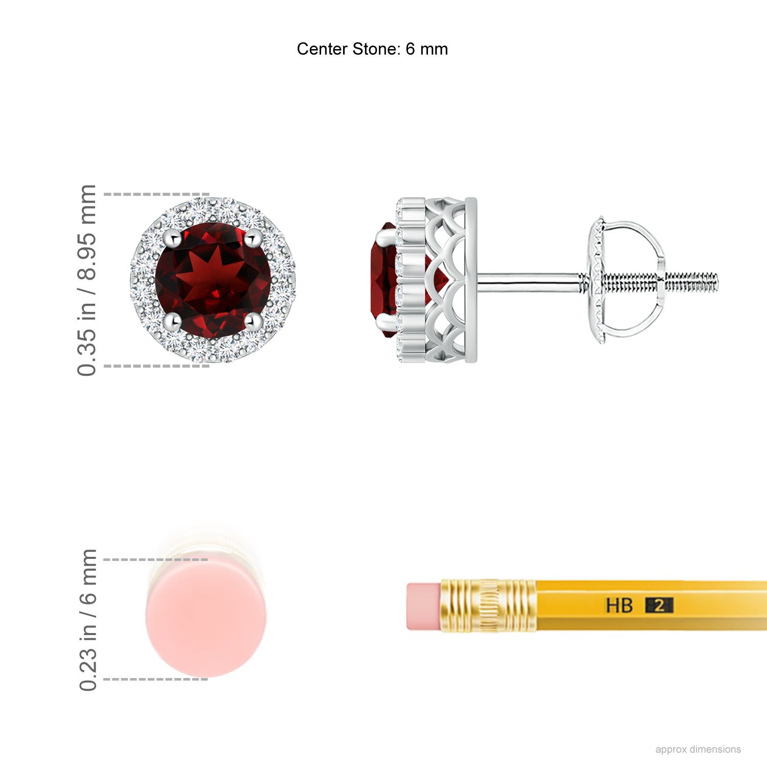 AAA - Garnet / 2.26 CT / 14 KT White Gold