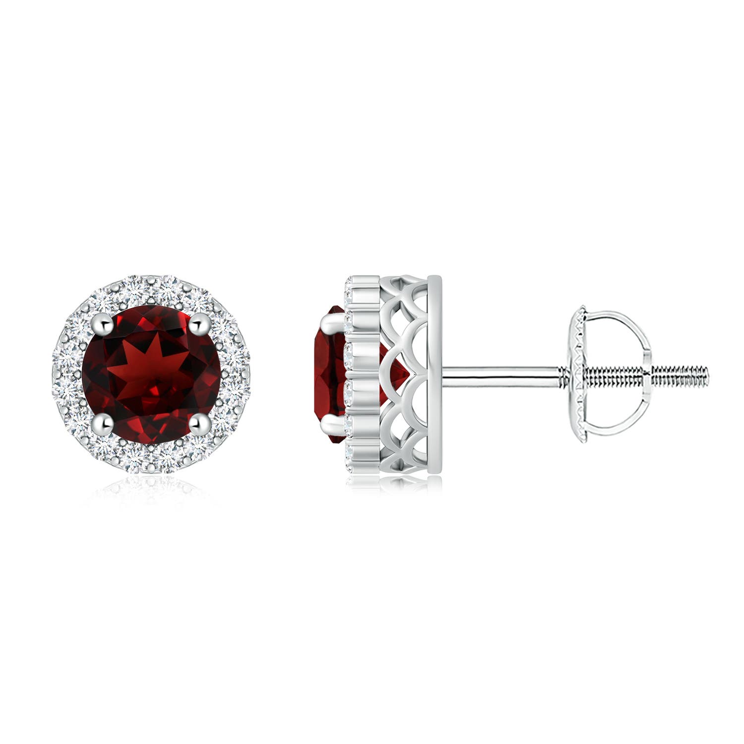 AAA - Garnet / 3.38 CT / 14 KT White Gold