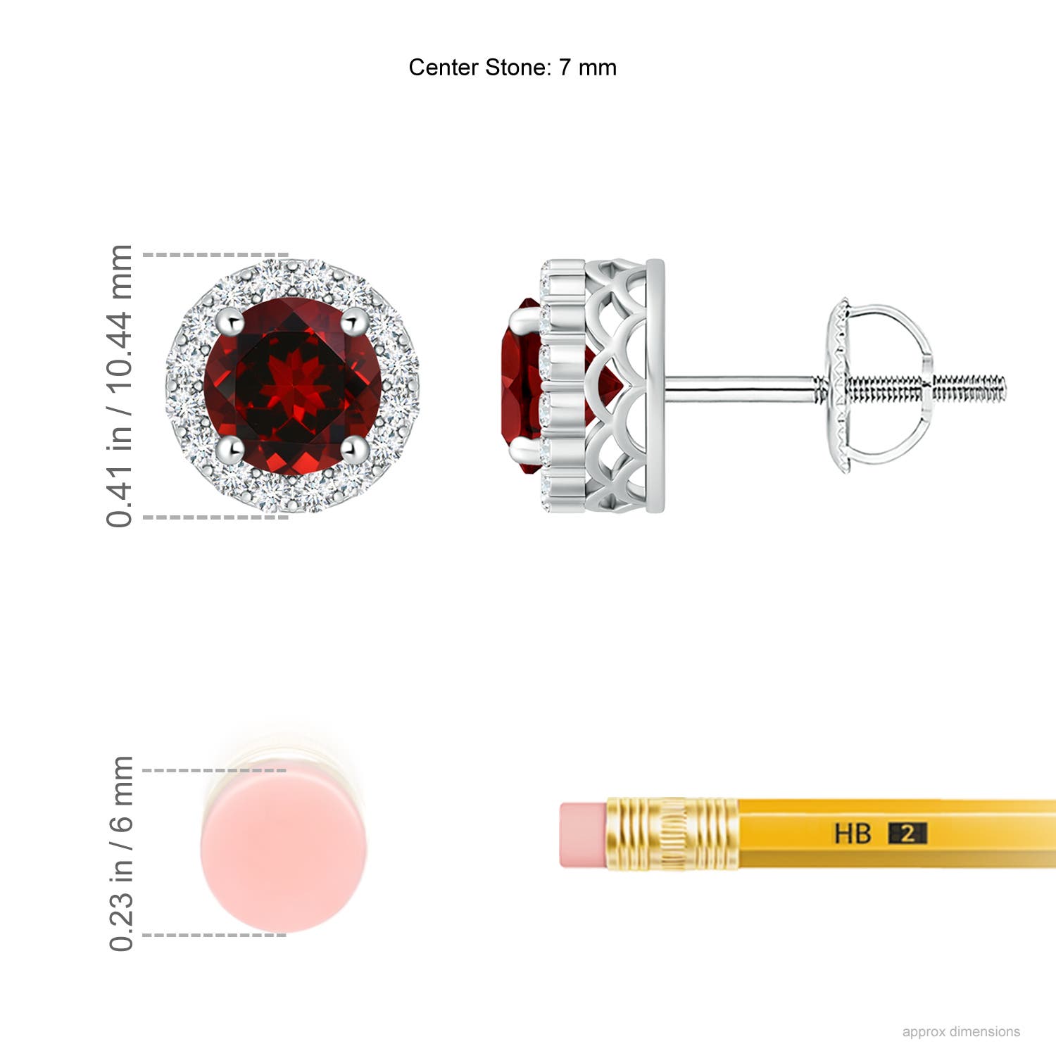 AAAA - Garnet / 3.38 CT / 14 KT White Gold