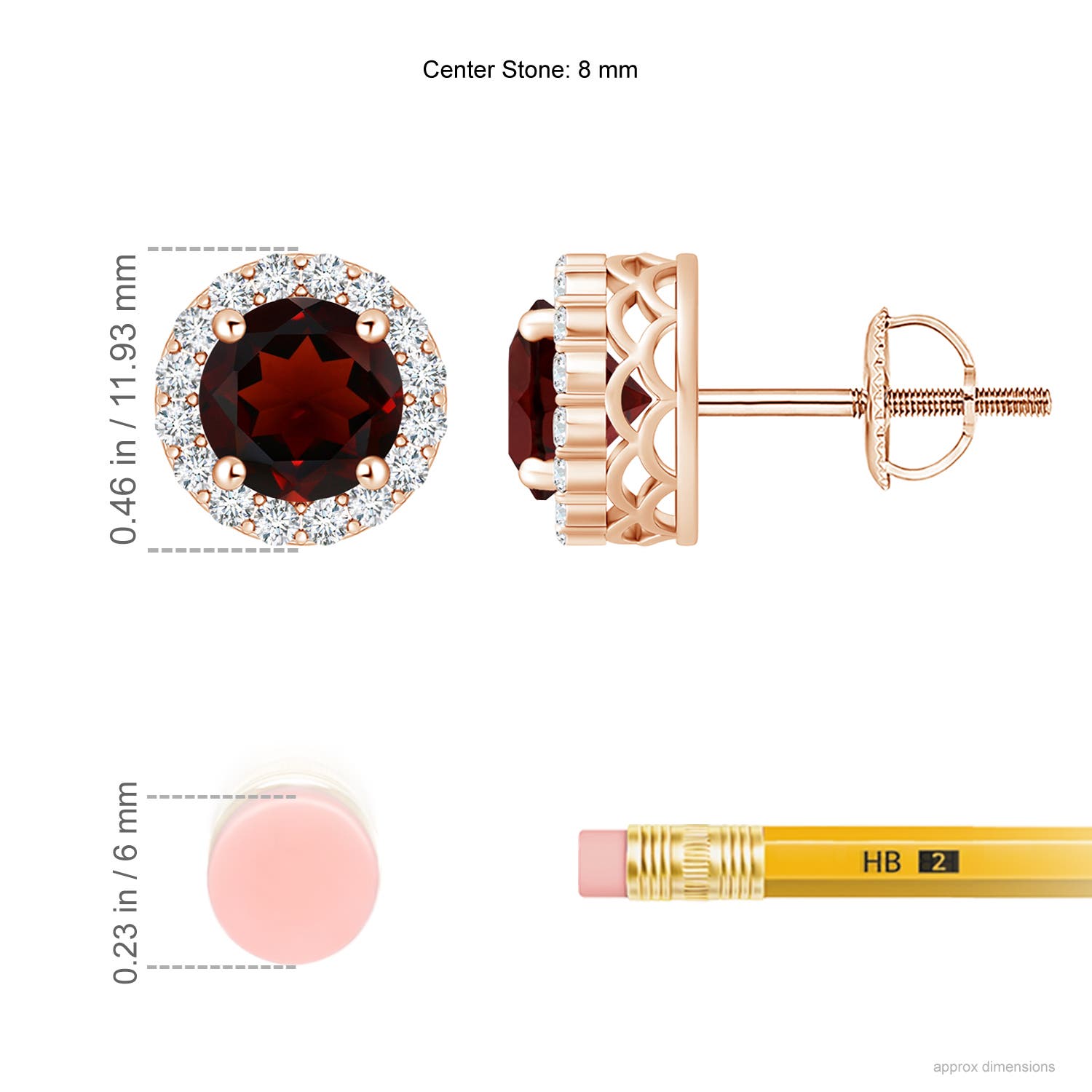 AA - Garnet / 4.98 CT / 14 KT Rose Gold