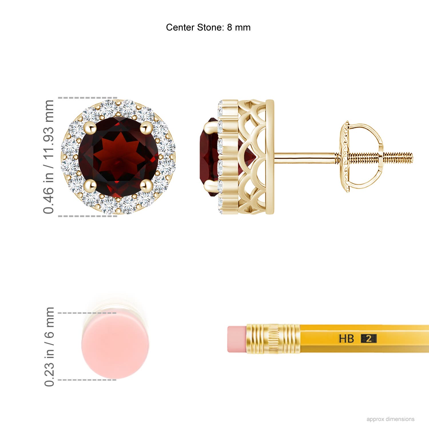 AA - Garnet / 4.98 CT / 14 KT Yellow Gold