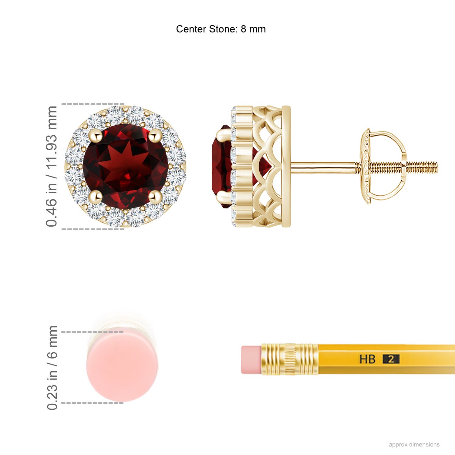 AAA - Garnet / 4.98 CT / 14 KT Yellow Gold