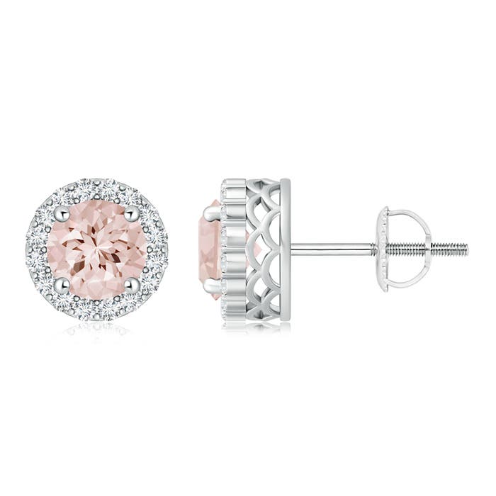 AA - Morganite / 1.66 CT / 14 KT White Gold