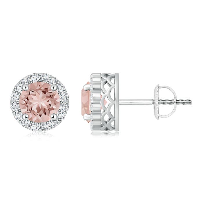 AAAA - Morganite / 1.66 CT / 14 KT White Gold