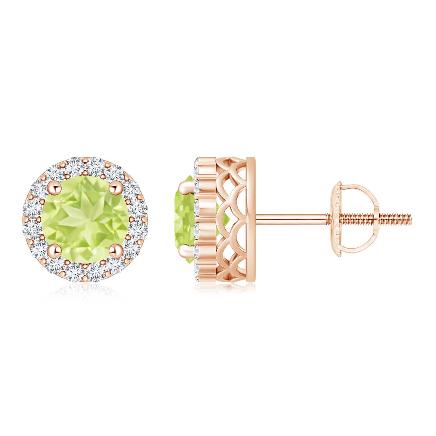 A - Peridot / 2.16 CT / 14 KT Rose Gold