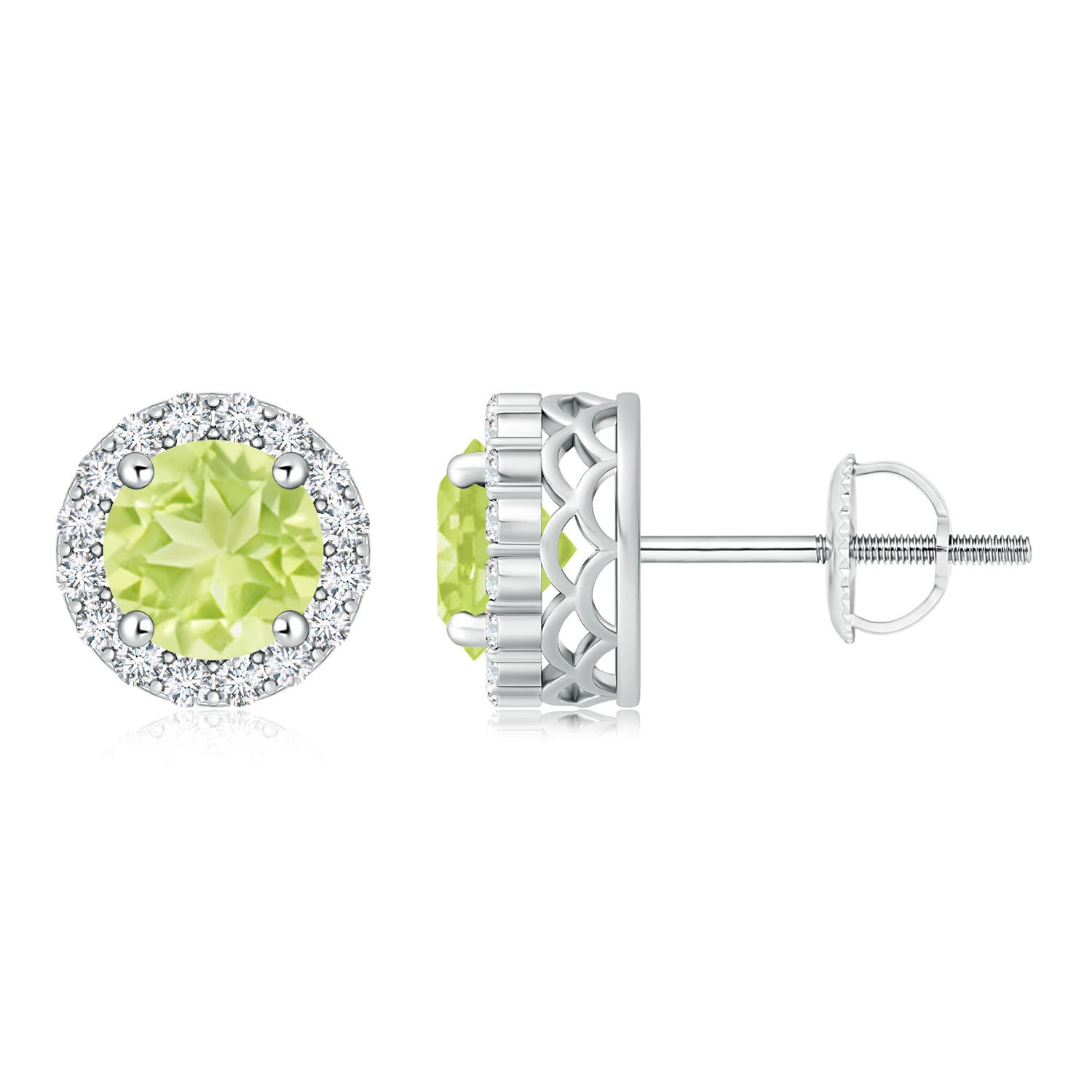 A - Peridot / 2.16 CT / 14 KT White Gold