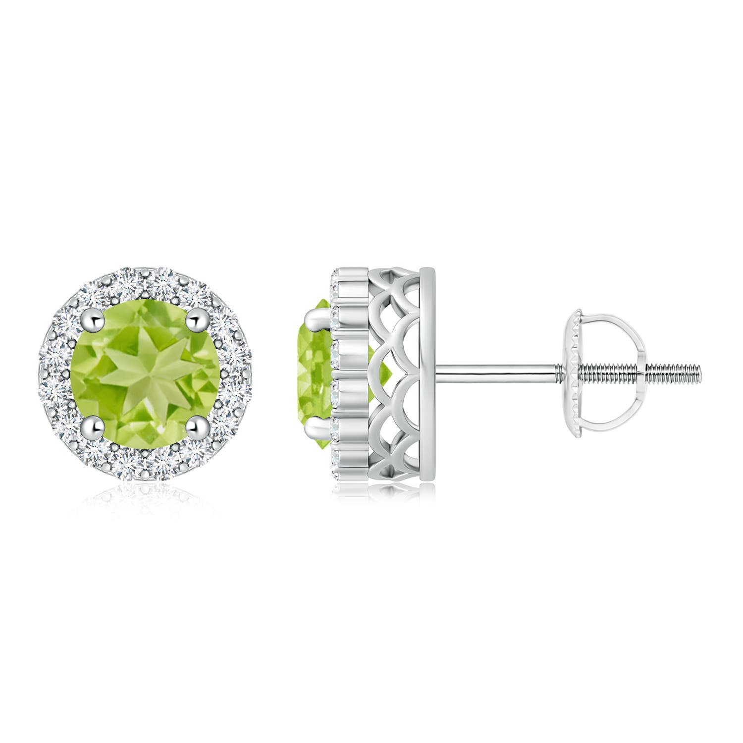 AA - Peridot / 2.16 CT / 14 KT White Gold