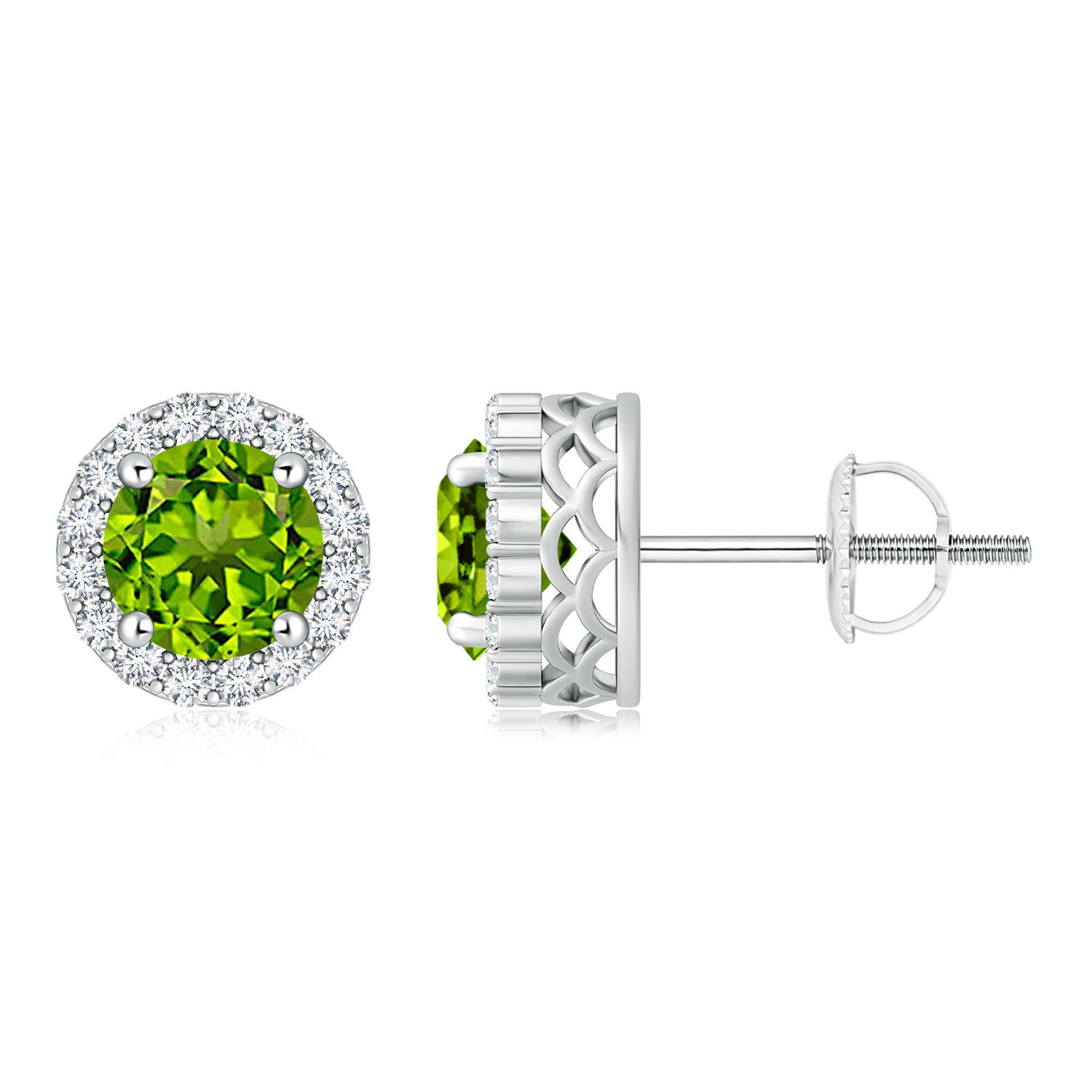 AAAA - Peridot / 2.16 CT / 14 KT White Gold