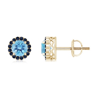 Round A Swiss Blue Topaz